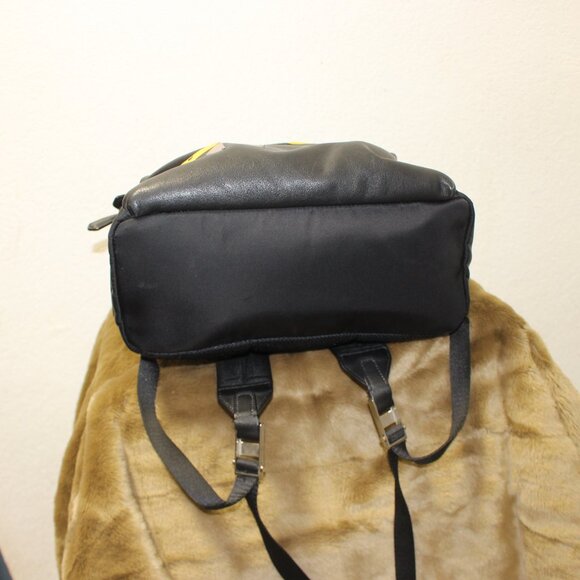 Fendi  Nylon Calfskin Monster Butterfleye Backpack Black Carbone Multicolor - Picture 4 of 8